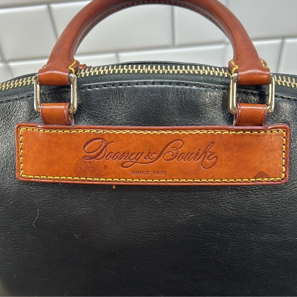 Dooney and Bourke Genuine Florentine Vacchetta Leather Satchel in GUC! - Picture 11 of 15